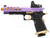 Lancer Tactical Stryk Hi-Capa 5.1 Gas Blowback Airsoft Pistol w/ Reflex Red Dot Sight, Purple/Gold