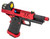 Vorsk 3.8 Hi-Capa Pro GBB Airsoft Pistol w/ Micro Red Dot, Red/Black