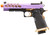 Lancer Tactical Stryk Hi-Capa 5.1 Gas Blowback Airsoft Pistol w/ Red Dot Sight, Purple/Gold