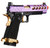 Lancer Tactical Stryk Hi-Capa 5.1 Gas Blowback Airsoft Pistol w/ Red Dot Sight Mount, Purple/Gold