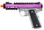 WE-Tech Galaxy 1911 Gas Blowback Airsoft Pistol, Purple Slide w/ Silver Lower