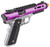 WE-Tech Galaxy 1911 Gas Blowback Airsoft Pistol, Purple Slide w/ Silver Lower