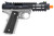 WE-Tech Galaxy 1911 Gas Blowback Airsoft Pistol, Black Slide w/ Silver Lower