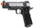 Double Bell M1911 Green Gas Blowback Airsoft Pistol w/ Silver Slide, Black