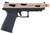 G&G GTP9 MS Gas Blowback Airsoft Pistol, Black/Desert Tan