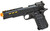 Golden Eagle 3368 OTS .45 Style Hi-Capa GBB Airsoft Pistol w/ Slide Lightening Cuts, Black/Gold Barrel