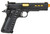 Golden Eagle 3368 OTS .45 Style Hi-Capa GBB Airsoft Pistol w/ Slide Lightening Cuts, Black/Gold Barrel