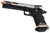 WE-Tech Hi-Capa 6" IREX Competition Full Auto Gas Blowback Airsoft Pistol, Black/Silver/Gold Barrel