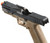 Poseidon CSI XG8 Close Combat Tactical GBB Airsoft Pistol, Black/Tan