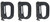 FMA Nylon Plastic D-Buckle Mini 3 Pack Set, Black