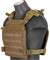 Lancer Tactical Nylon QR Lightweight Tactical Vest, Khaki