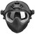 G-Force Pilot Full Face Helmet w/ Plastic Mesh Face Guard, Black