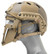 Lancer Tactical T-shaped Windowed Attachment Face Mask For Bump Helmets, Tan