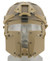 Lancer Tactical T-shaped Windowed Attachment Face Mask For Bump Helmets, Tan