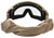 Lancer Tactical Rage Protective Airsoft Goggles, Smoke/Yellow/Clear Lens, Tan