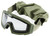 Lancer Tactical Rage Protective Airsoft Goggles, Clear Lens, Green