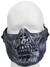UK Arms Airsoft Tactical Zombie Skull Half Face Mask, Silver/Black