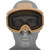 AMA 2610T Plastic Face Mask w/ Metal Mesh Lens, Visor, Tan