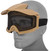 AMA 2610T Plastic Face Mask w/ Metal Mesh Lens & Visor, Tan
