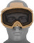 AMA 2610T Plastic Face Mask w/ Metal Mesh Lens & Visor, Tan