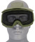 AMA 2610G Plastic Face Mask w/ Metal Mesh Lens & Visor, OD Green