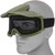 AMA 2610G Plastic Face Mask w/ Metal Mesh Lens & Visor, OD Green