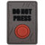 "Do Not Press" PVC Patch, Brown/Red