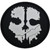 Ghost Skull PVC Patch, Black/White