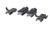 Lancer Tactical Helmet Rail Mount Kit for Railed SpecOps Military Style and MICH Helmets, Black