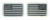 Lancer Tactical USA Flag Forward and Reverse Velcro Patches, Glow in the Dark White, Set of 2