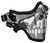 2G Steel Mesh Half Face Mask, Black w/ Skull