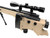 Well MB08 Bolt Action Airsoft Sniper Rifle w/ Scope and Bipod, Tan