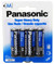 Panasonic Super Heavy Duty AA Batteries, 4 Pack
