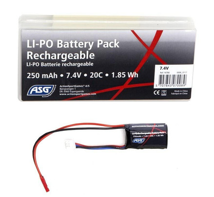 ASG 7.4v 250mAh LiPO Battery