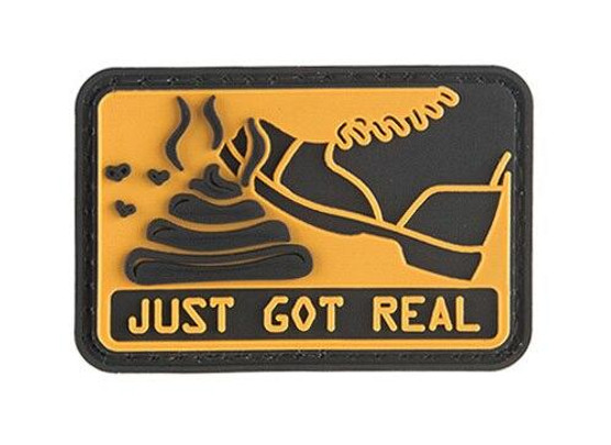 G-Force Sht Just Got Real PVC Morale Patch, Yellow