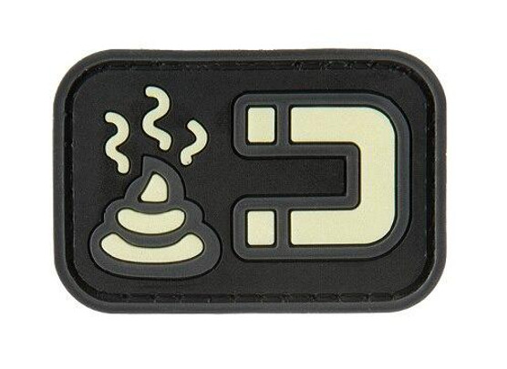 G-Force Glow-In-The-Dark S Magnet PVC Morale Patch, Black