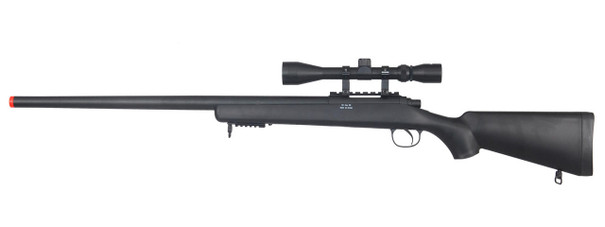 WELL MB03BA VSR-10 Bolt Action Airsoft Rifle with Scope, Black