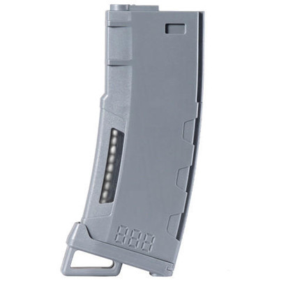 Lancer Tactical 130 Round High Speed Mid-Cap M4 Airsoft Magazine, Gray