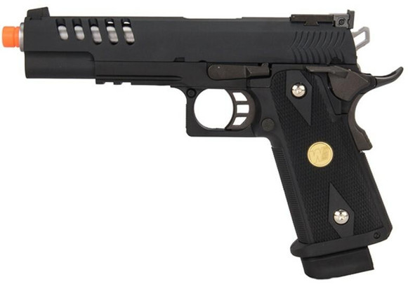 WE Tech Hi-Capa 5.1 Hyper Speed Airsoft Full Auto Gas Blowback Pistol w/ Threaded Barrel