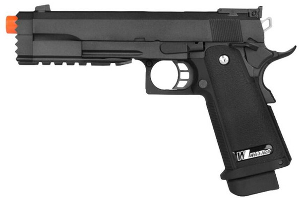 WE-Tech Full Metal Hi Capa 5.2 R Version GBB Airsoft Pistol, Black