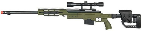 Well MB4411GA Bolt Action Airsoft Sniper Rifle, OD Green