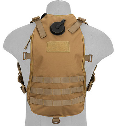 Lancer Tactical Lightweight Hydration Airsoft Pack, Tan