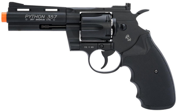 Colt Python Full Metal .357 Magnum High Power Airsoft CO2 Revolver by Cybergun, Black