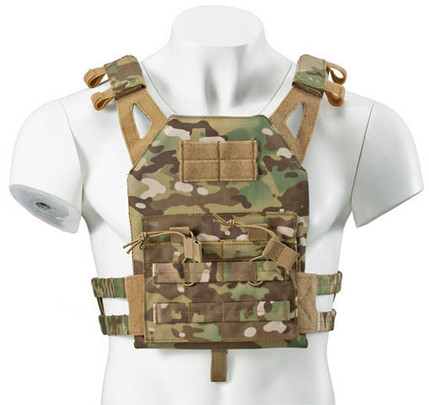 Lancer Tactical Kid's Tactical Vest w/ EVA Plates, Multi-Camo