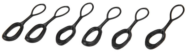 UK Arms Zipper Pull Tabs Set of 6, Black