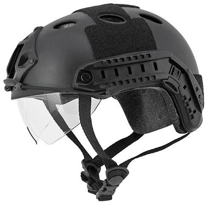 Emersongear Helmet PJ Type Basic Version w/ Visor, Black