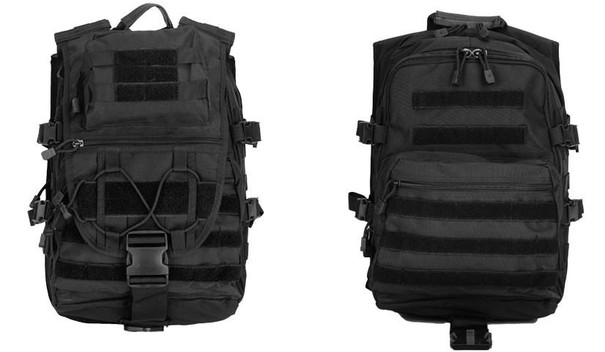 Lancer Tactical  Nylon Tactical Laptop Backpack, Black