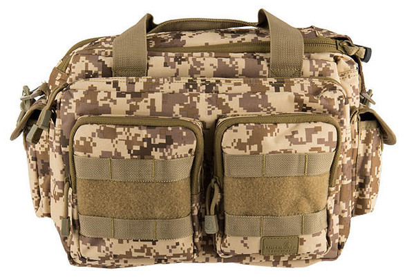 Lancer Tactical 1000D Polyester Small Range Molle Bag, Desert Digital