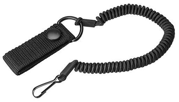 Opsmen Tatical Lanyard w/ Snap Button Belt Connector, Black