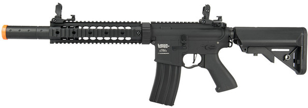 Lancer Tactical Low FPS Proline Gen 2 10" M4 Carbine Airsoft AEG Rifle with Mock Suppressor, Black